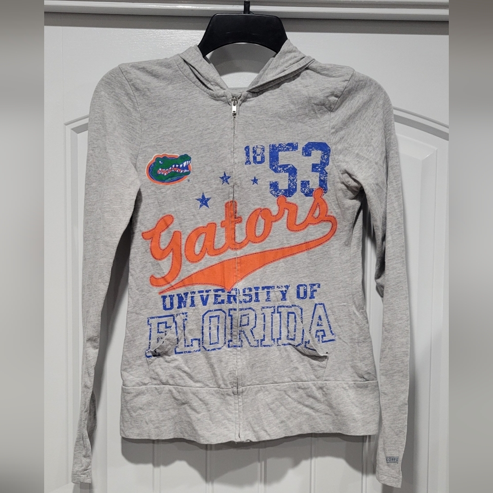 Soffe Gray Gators Long Sleeve Zip-up With Hood